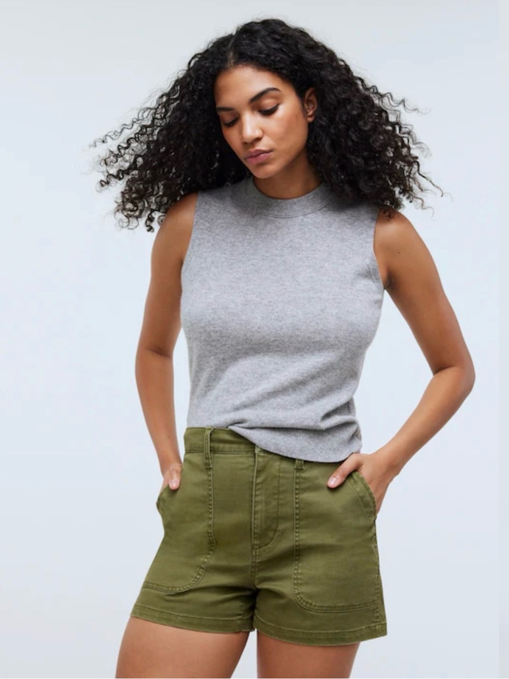 Madewell Perfect Vintage High-Rise Fatigue Shorts size 28